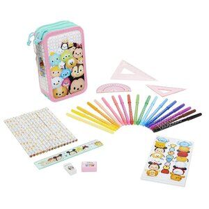 Disney Tsum Tsum Deluxe Pencil Case 44 Pieces New Sealed For Age 4+